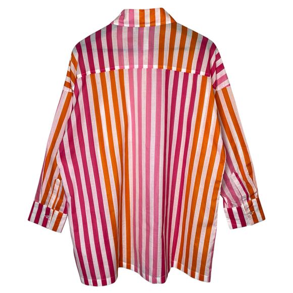 Beach Riot Alexa Cover Up Top in Sunset Stripes, size L / XL - Picture 4 of 5